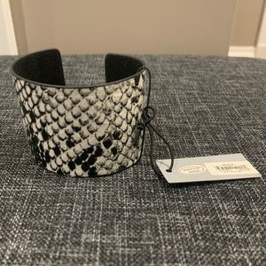 Black and White snake skin bangle